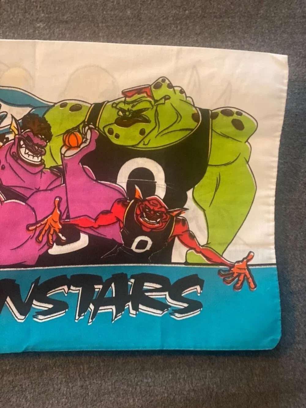 VTG Warner Bros Space Jam Standard Pillow Case Tune Squad Monsters Basketball